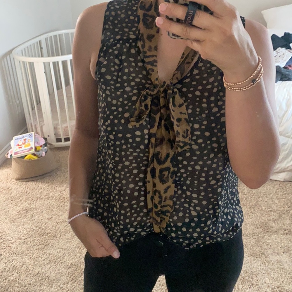 Daniel rain Leopard Print Blouse